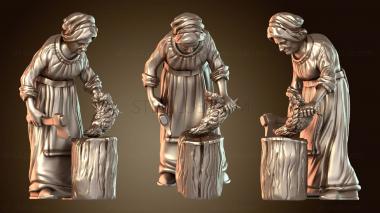 3D модель Курица в средневековой деревне, вариант L (STL)