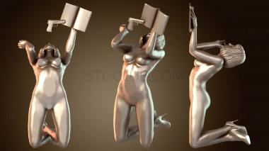 3D модель Чувственная Миа Уоллес с сигаретой и ожерельем (STL)