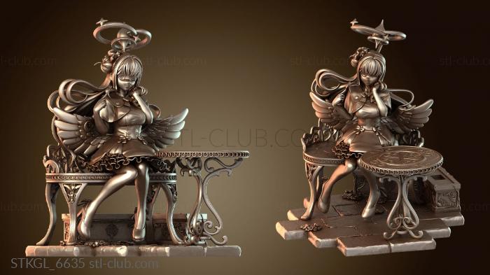 Статуэтки девушки Синий архив Мика Мисоно