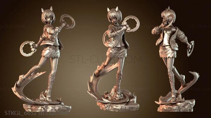 Статуэтки девушки Xenoblade Mio Волосы на спине