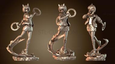 3D модель Xenoblade Mio Волосы на спине (STL)