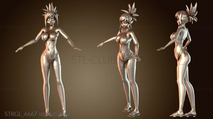 Статуэтки девушки Миямото Мусаси