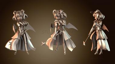 3D модель Миссис Клаус, аниме-девушка и Магия Байсер (STL)