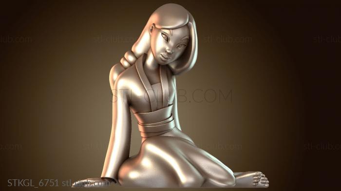 Статуэтки девушки Мулан