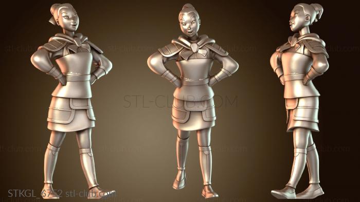 Статуэтки девушки Мулан Мулана Комбинированная