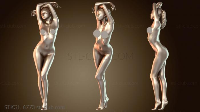 Стоящая обнаженная женщина