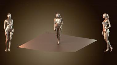 3D модель Голая женщина, идущая направо (STL)