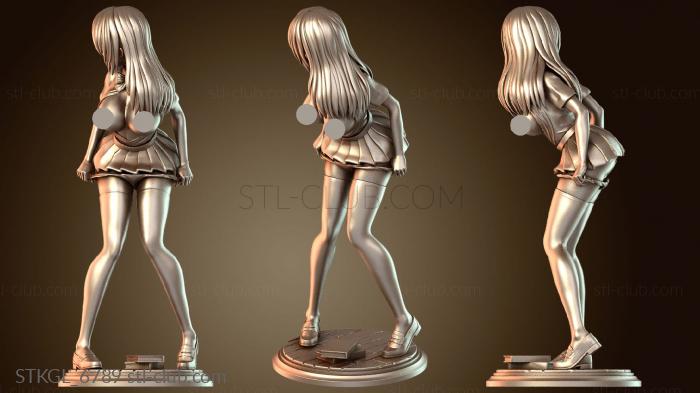 Статуэтки девушки Непослушная аниме-школьница падает