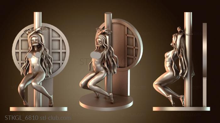 Статуэтки девушки Связанная Розовая Незуко