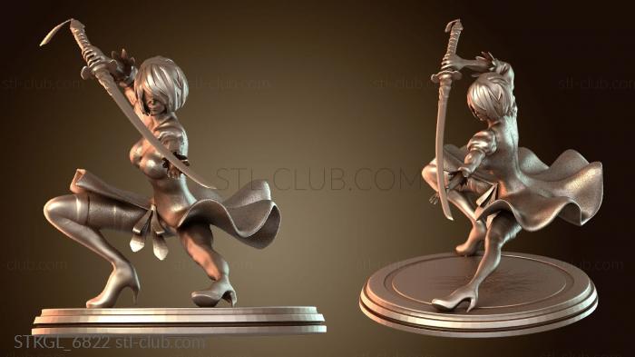 Статуэтки девушки Нир Автоматы Рукоятки
