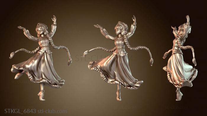 Статуэтки девушки Танцующая девушка-скандинавский бард