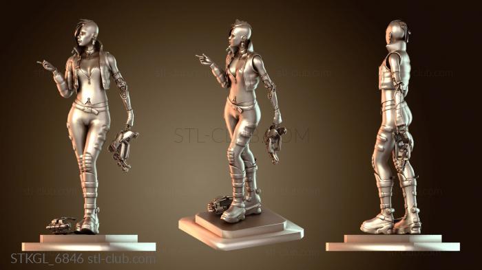 Статуэтки девушки Киберпанк-скейтеру не стоит