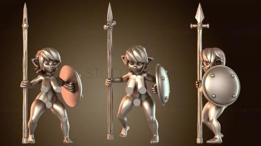 3D модель Обнаженная гномиха-копейщица (STL)