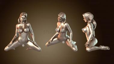 3D модель Обнаженная девушка с открытыми губами. Интимное (STL)