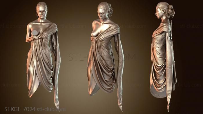 Статуэтки девушки Платье принцессы Дианы Гала синее, швы для взрослых