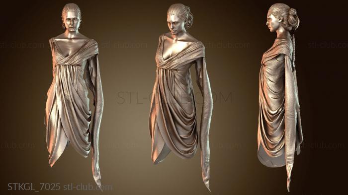 Статуэтки девушки Платье принцессы Дианы Гала синего цвета с изысканными швами