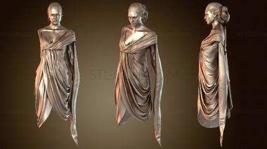 3D модель Платье принцессы Дианы Гала синего цвета с изысканными швами (STL)