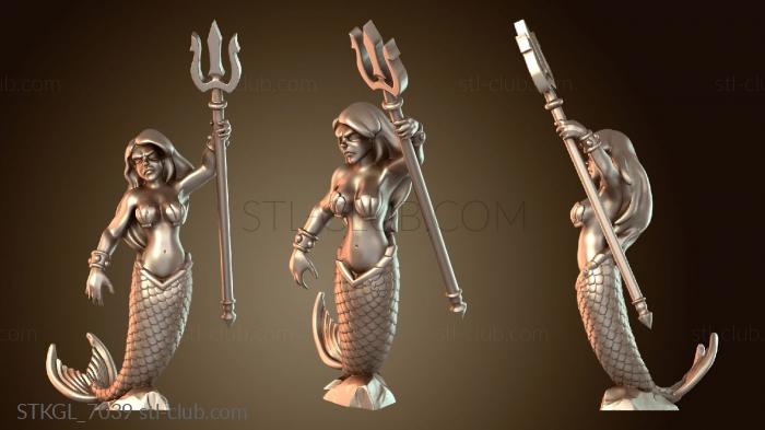 Статуэтки девушки Злая принцесса-русалка