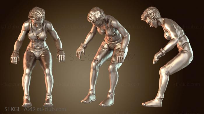 Статуэтки девушки Поза сидящего психопата