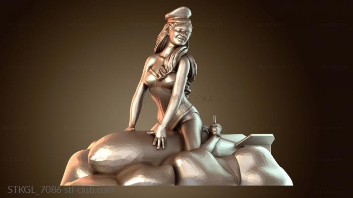 Статуэтки девушки Стойка Многоцветная Pinup