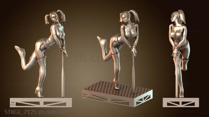 Статуэтки девушки Красно-черная Харли Квинн