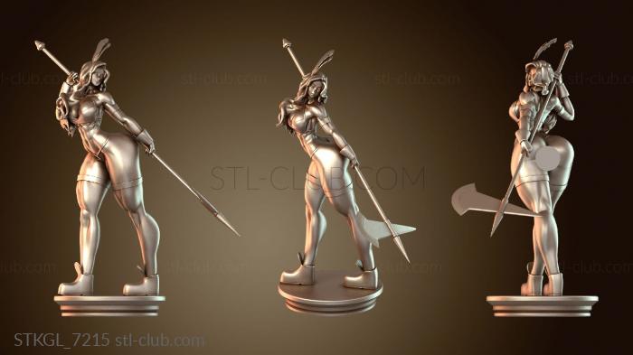 Статуэтки девушки Тема Рашзиллы