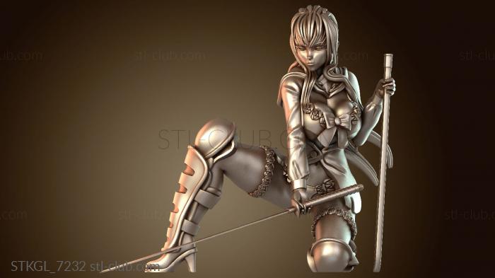 Статуэтки девушки Саэко Воин