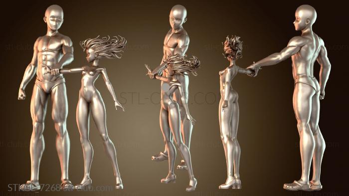 Статуэтки девушки NSFW-организации Сайтамы и Тацумаки