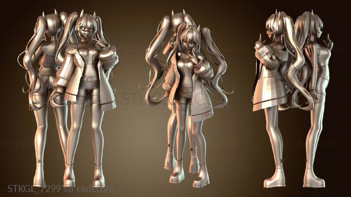 Статуэтки девушки Алая форма персонажа