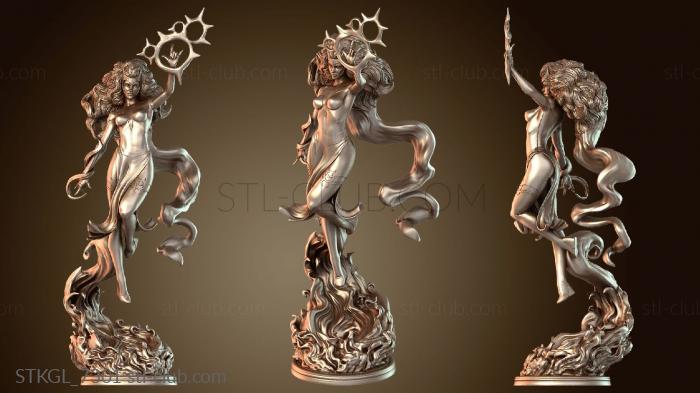 Статуэтки девушки Наряд Алой Ведьмы Адского Пламени Гала Ванда