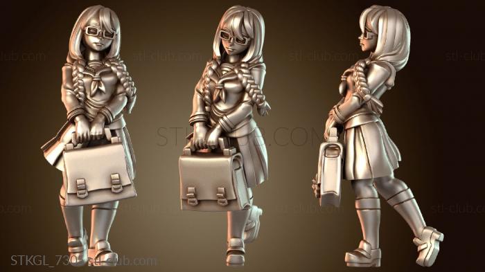 Статуэтки девушки Стиль школьницы Би