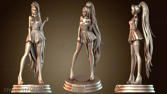 Статуэтки девушки Серафин ЛОЛ Волосы на спине