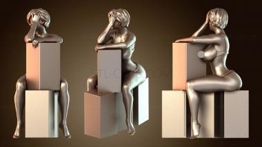 3D модель Сексуальная Девушка В Коробке (STL)