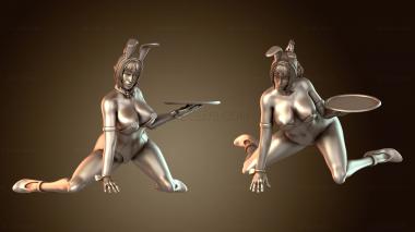 3D модель Поза девушки-кролика в форме сердца (STL)