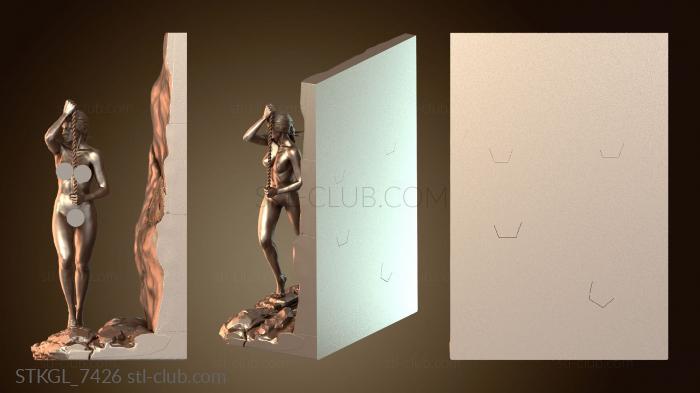 Статуэтки девушки Разрезанная на кусочки плоская Чудо-женщина