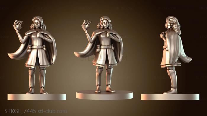 Статуэтки девушки Волшебницы-люди с огненным заклинанием