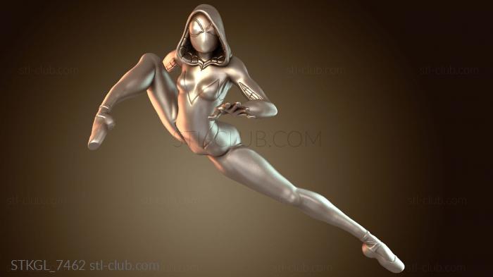 Статуэтки девушки Паук Гвен Приземляется Человек-паук