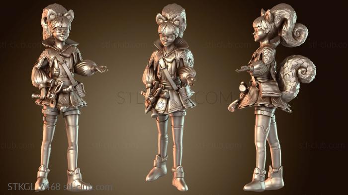 Статуэтки девушки Девушка-белка