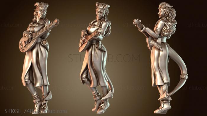 Статуэтки девушки Стефана Тифлинг Бард