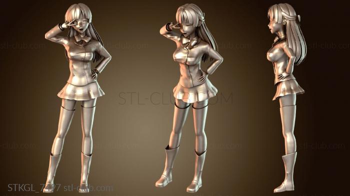 Статуэтки девушки Аниме-девушка с кошачьими ушками