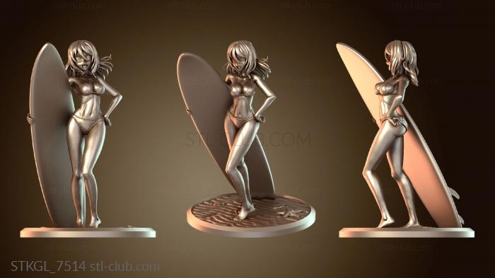 Статуэтки девушки Девушка-серфер