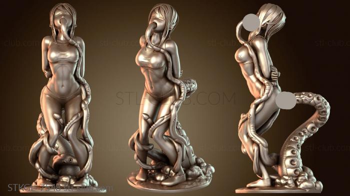 Статуэтки девушки Щупальца Хентай