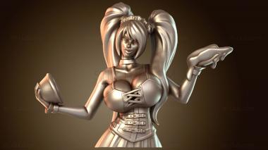 3D модель Подставка для ручек «Сексуальная горничная» (STL)