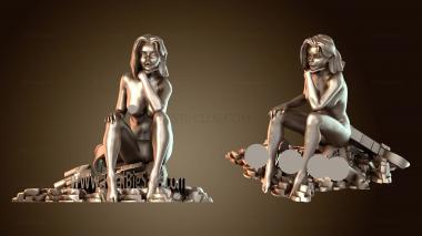 3D модель Девушка-мыслительница (STL)