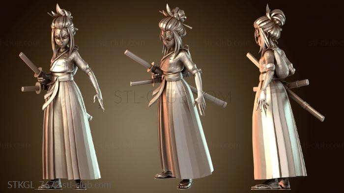 Статуэтки девушки Томоэ Сёгунат Феодальная Япония Вызов Антуан Дюпюи