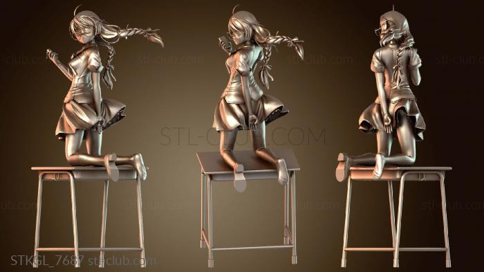 Статуэтки девушки Цубаса Ханекава