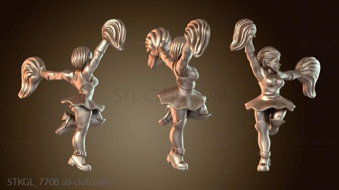 Статуэтки девушки Единорог-болельщица