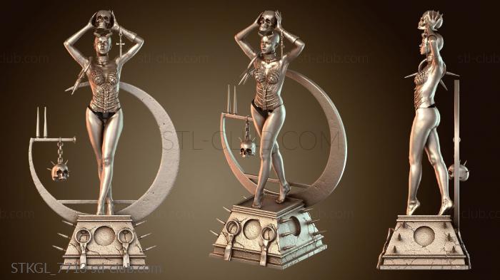 Статуэтки девушки UXZEL Демонический кольцевой меч Кутон