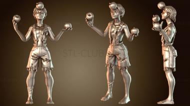 3D модель Деревенский мальчик с яблоками (STL)