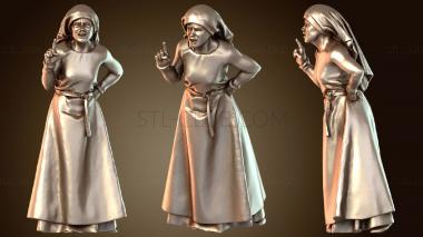 3D модель Женщина из деревни в гневе (STL)